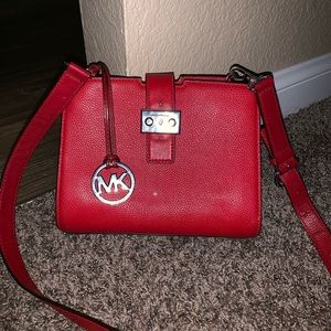 Bright Red Michael Kors crossbody bag